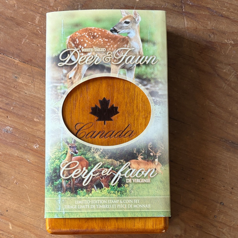 Collectible Deer & Fawn Coin and Stamp Set
